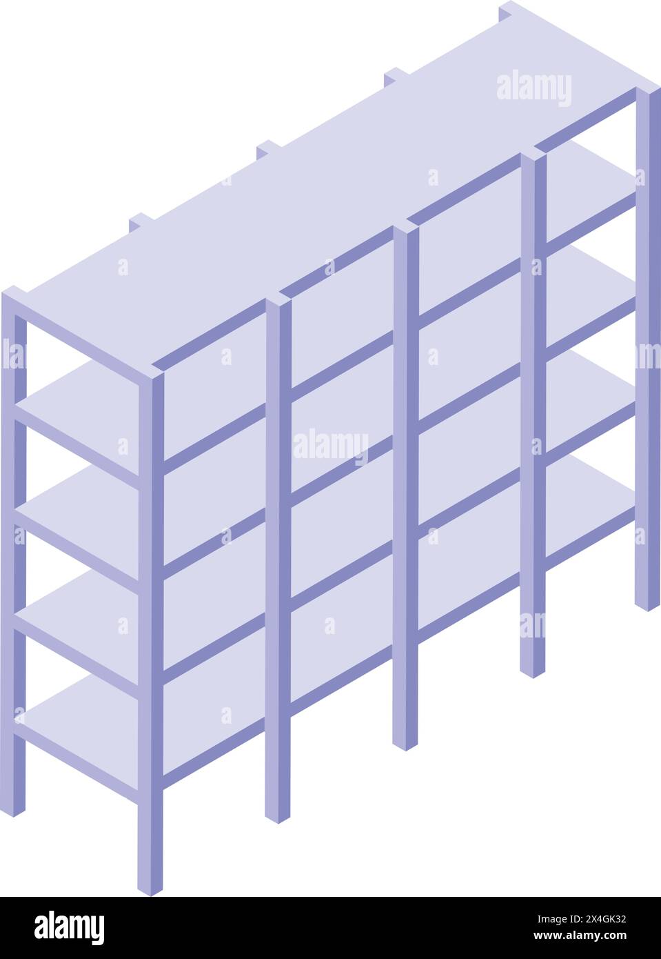 Metal rack icon isometric vector. Warehouse stand. Logistic goods Stock ...