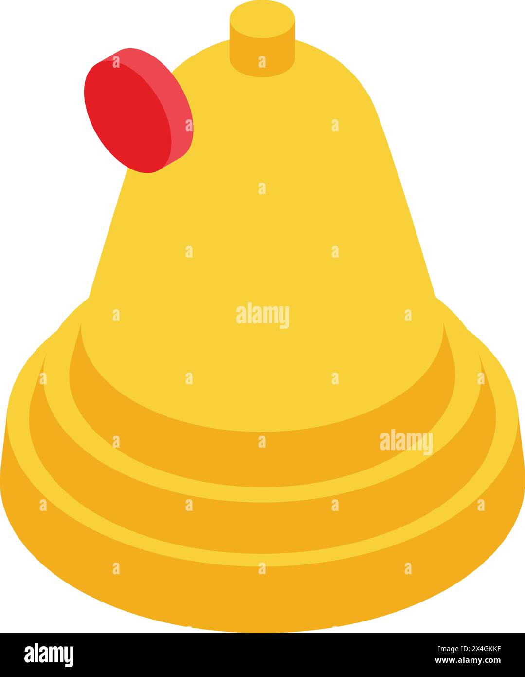 Warning access bell icon isometric vector. Wrong account password. Authentication error problem Stock Vector