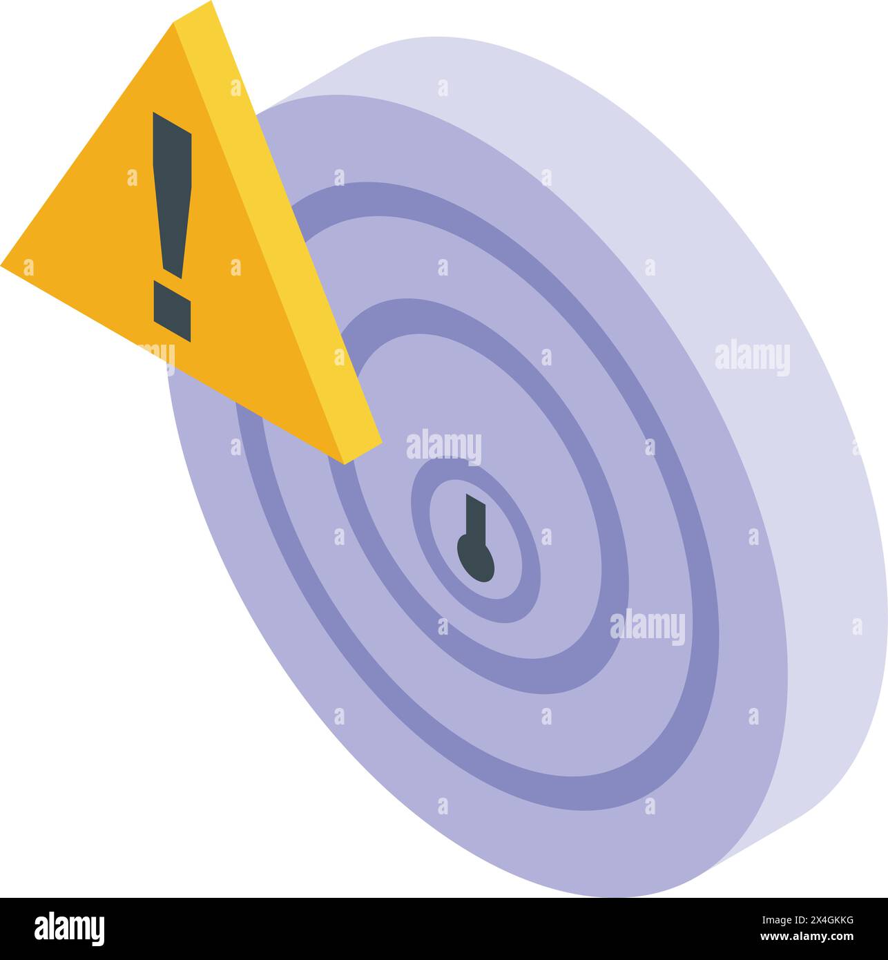 Warning authentication error icon isometric vector. Incorrect data validation. Blocked access account Stock Vector