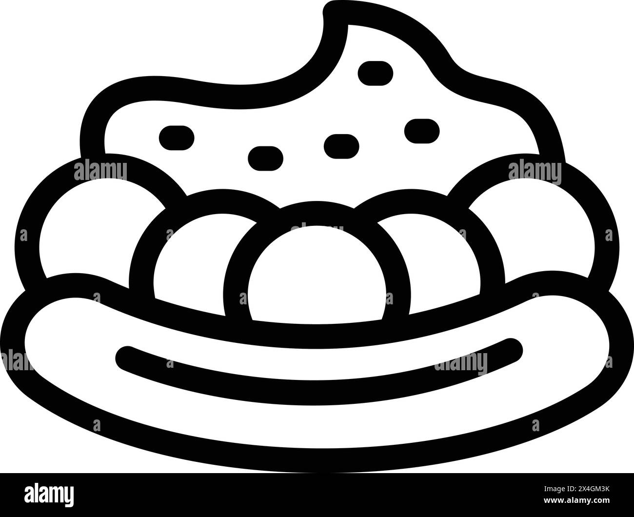 American ice cream banana split Black and White Stock Photos & Images ...