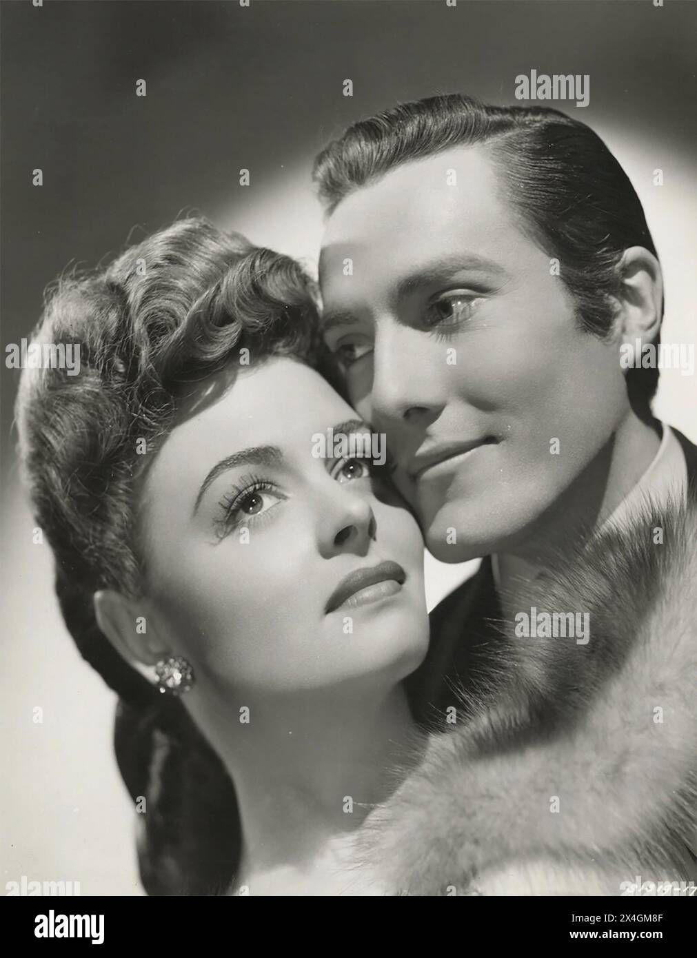 THE PICTURE OF DORIAN GRAY 1945 MGM film with Donna Reed as Gladys Hallward and Hurd Hatfield as Dorian Gray Stock Photo