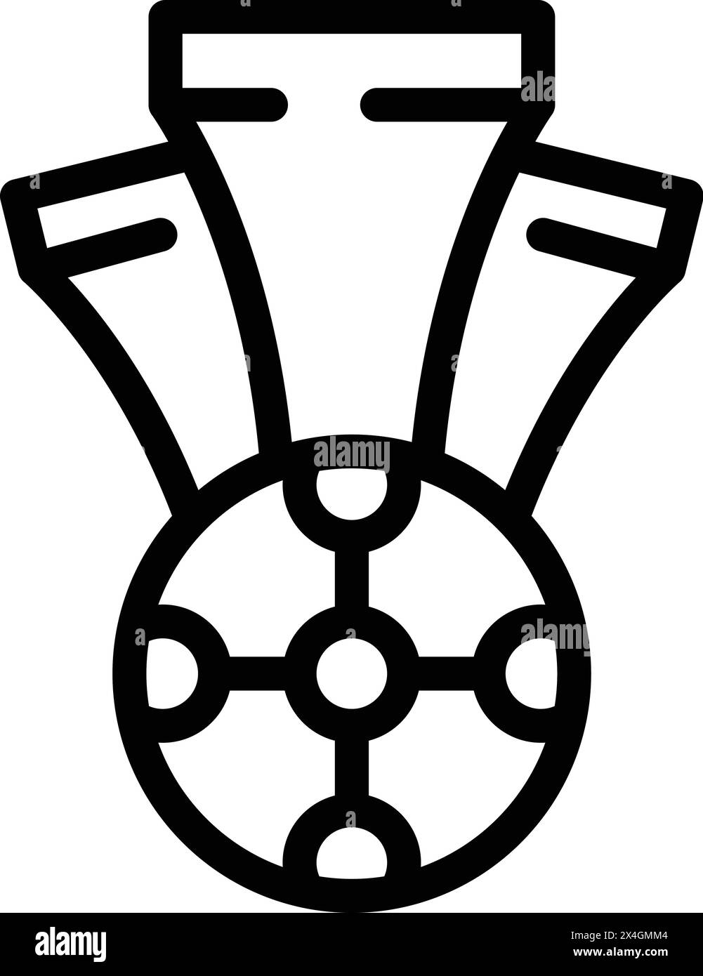 Football support vuvuzela icon outline vector. Fans cheering trumpet