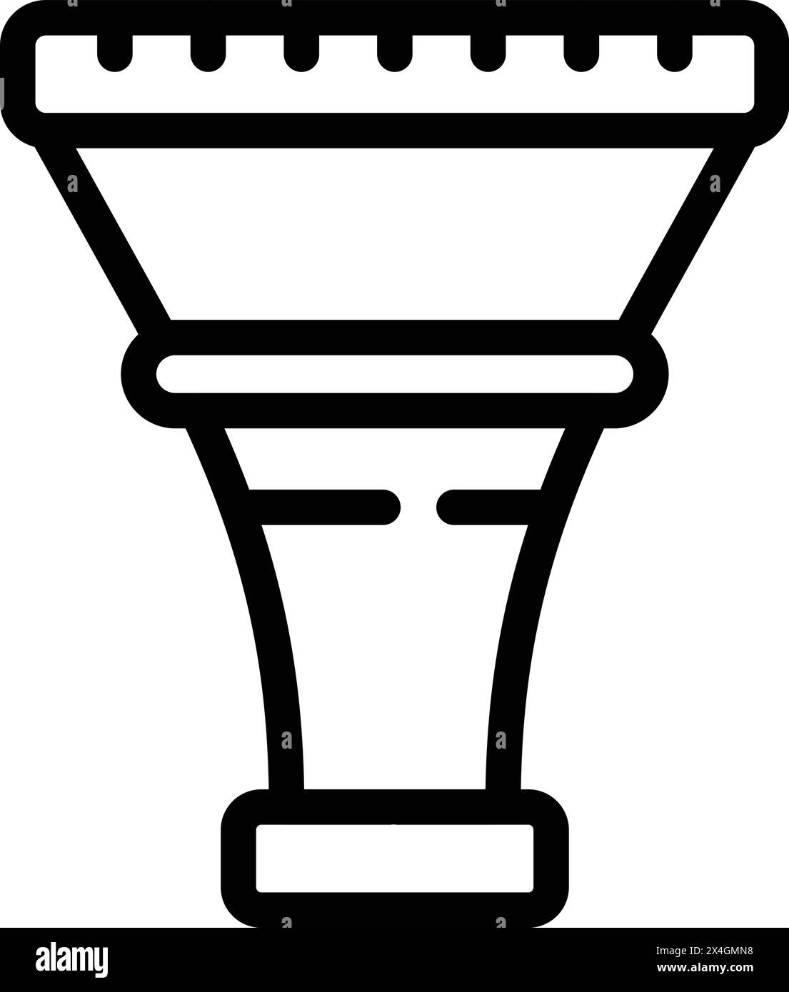 Cheering vuvuzela icon outline vector. Fans noisemaker tube. African