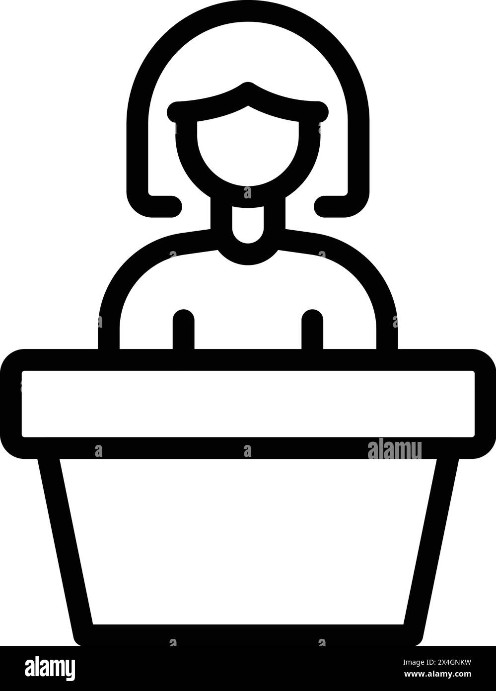 Female glass ceiling icon outline vector. Workplace discrimination