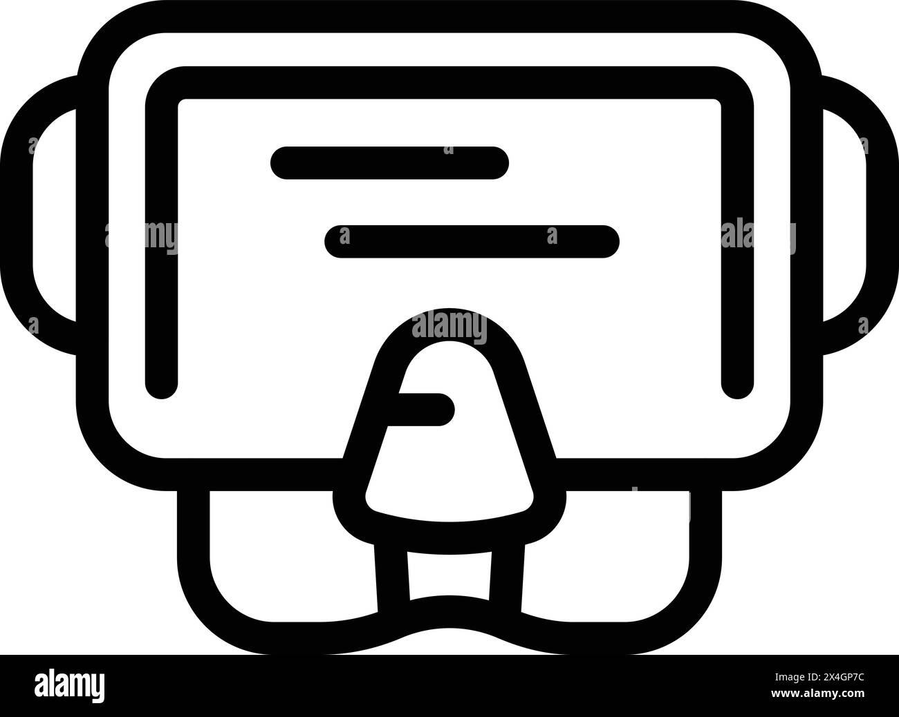 Scuba visor mask icon outline vector. Swimmer eyes safety goggles