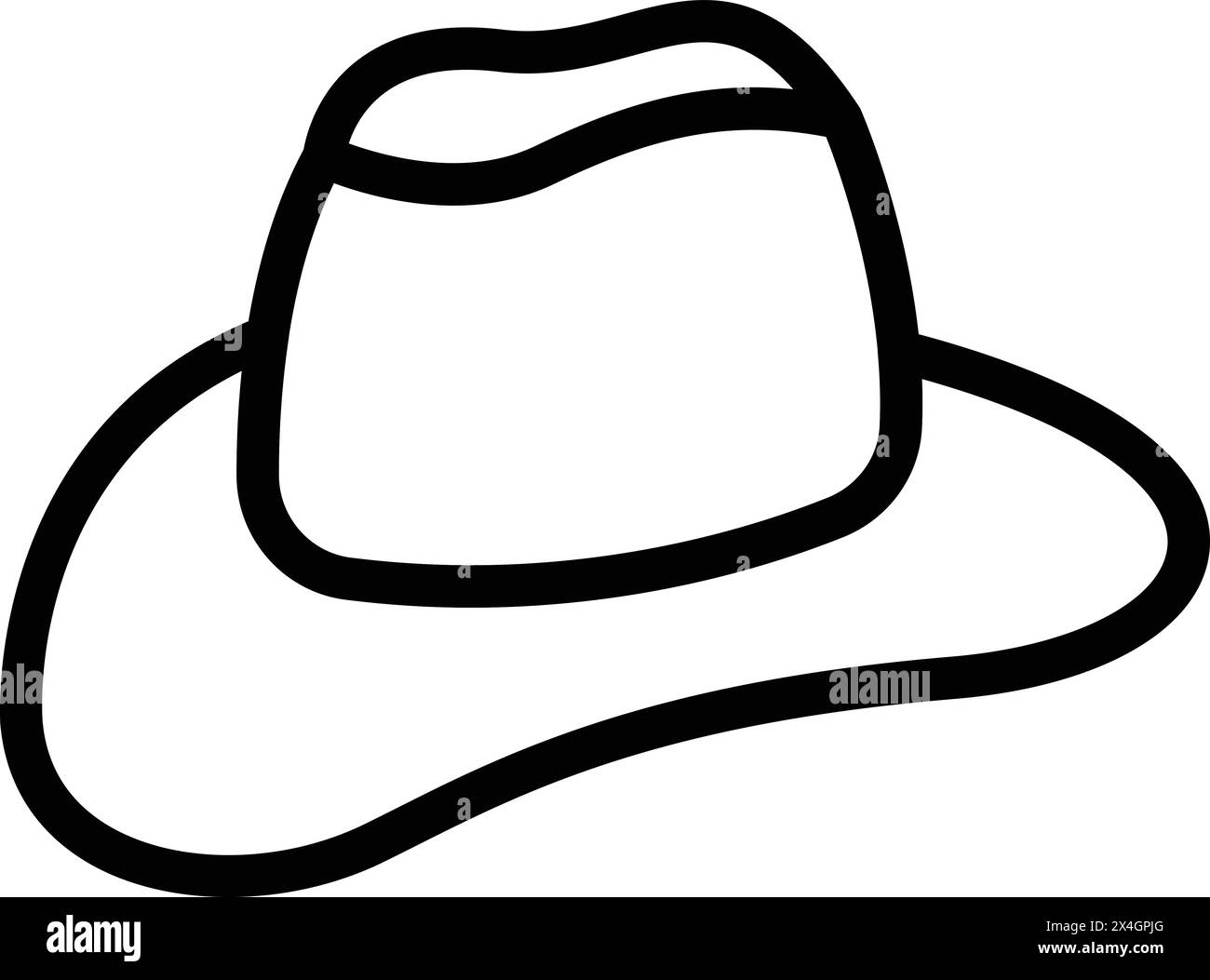 American ranch cowboy hat icon outline vector. Marshal headgear ...
