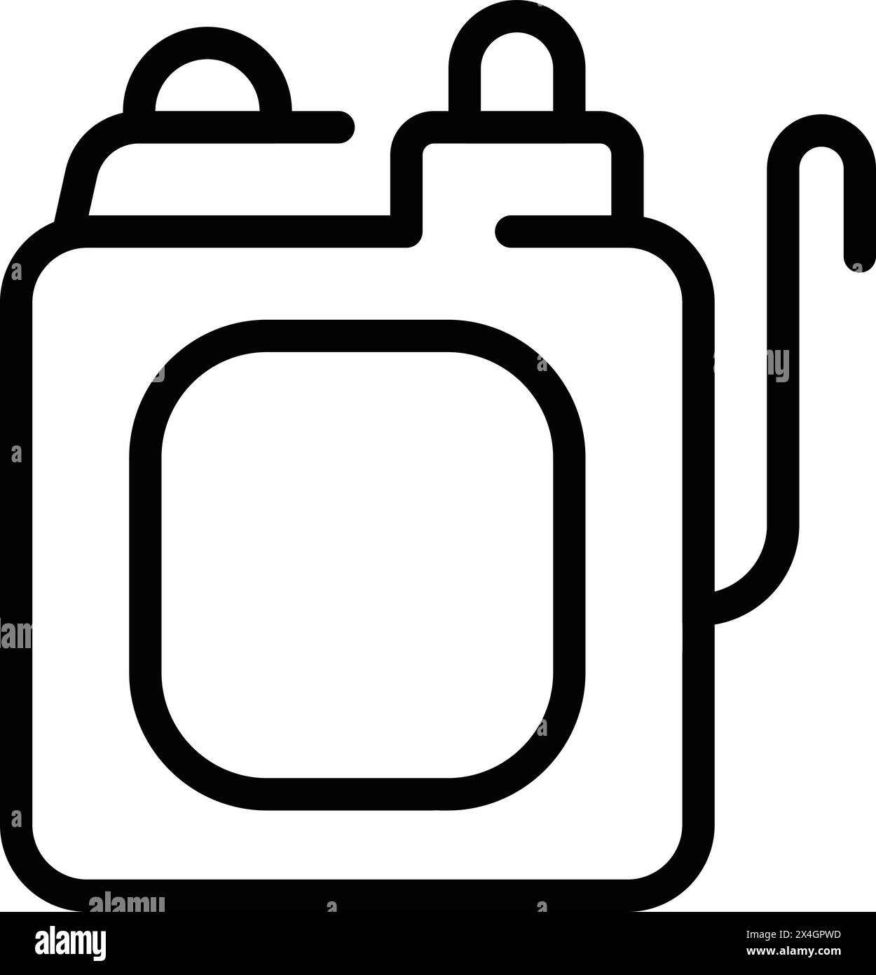 Insecticide sprayer icon outline vector. Backpack spray tank. Chemical agriculture liquid Stock Vector