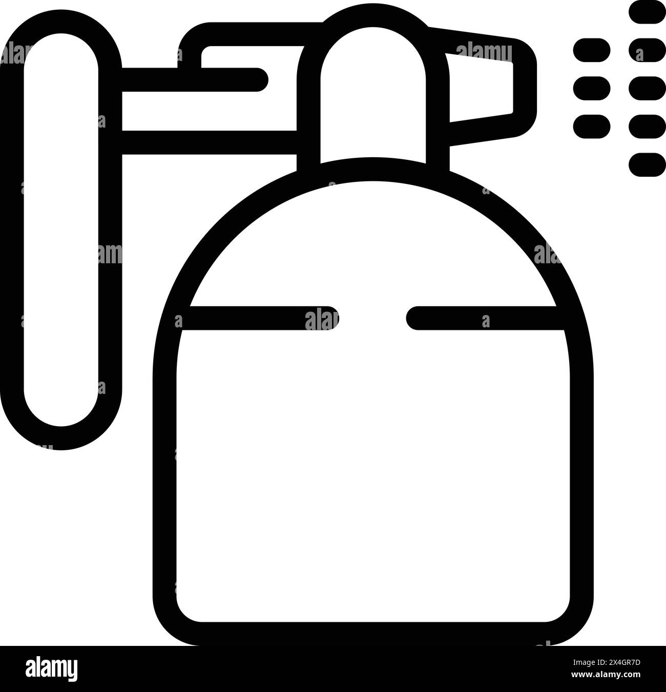 Herbicide applicator bottle icon outline vector. Fertilized manual tank