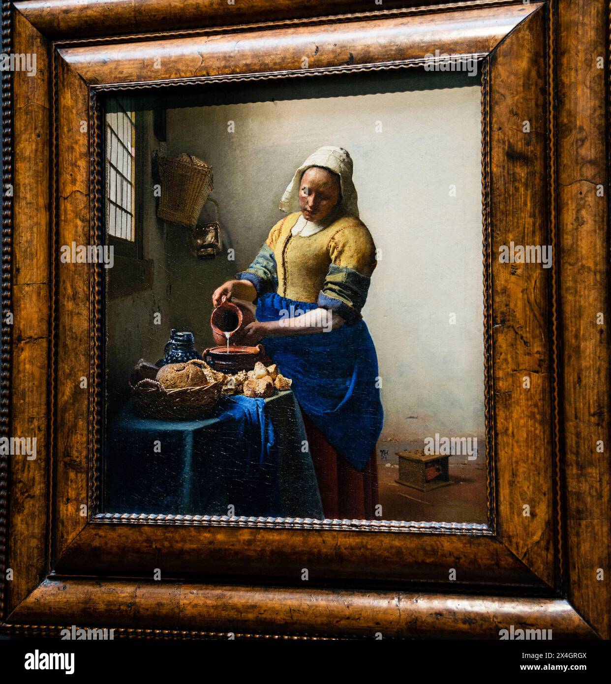 The Milkmaid Painting By Johannes Vermeer Rijksmuseum Amsterdam 