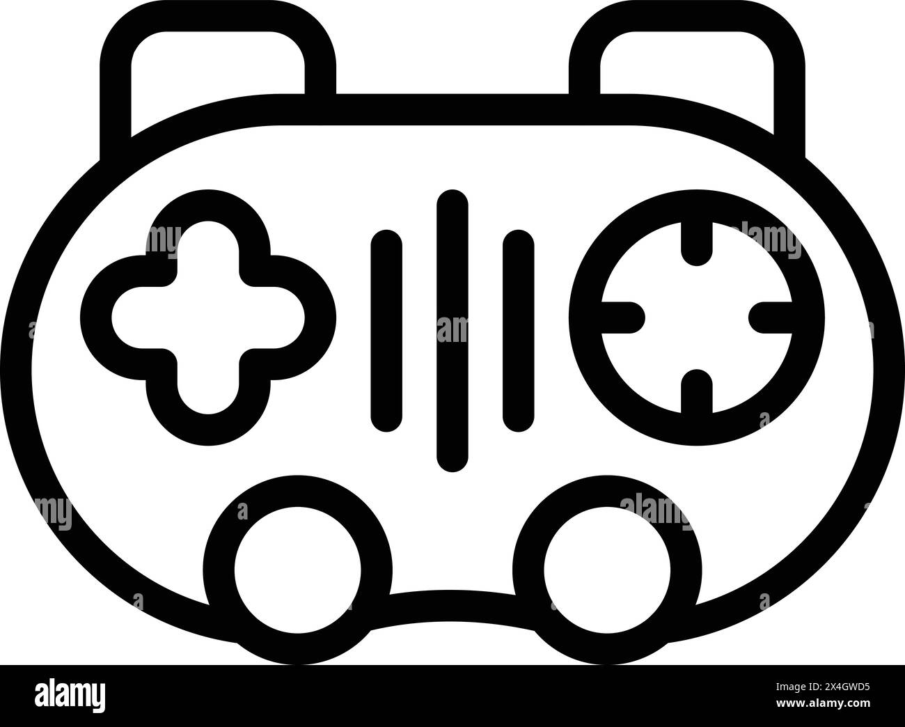 Game joystick icon outline vector. Controller device. Videogame player ...