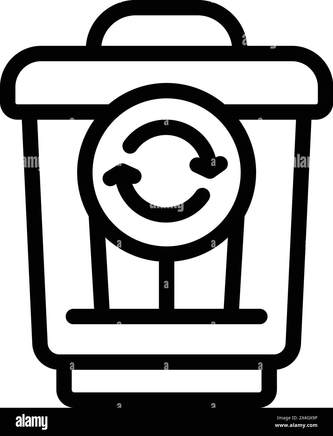 Sustainable waste management icon outline vector. Trash recycling ...