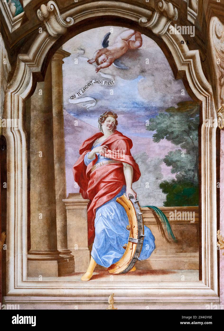 S. Caterina d’Alessandria   -  affresco - framiglia Natali   - 1699   - Soncino (Cr) chiesa di S.Giacomo Stock Photo