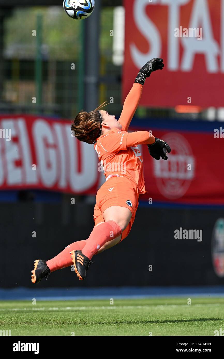 goalkeeper Jorijn Covent (87) of Club YLA pictured during a female