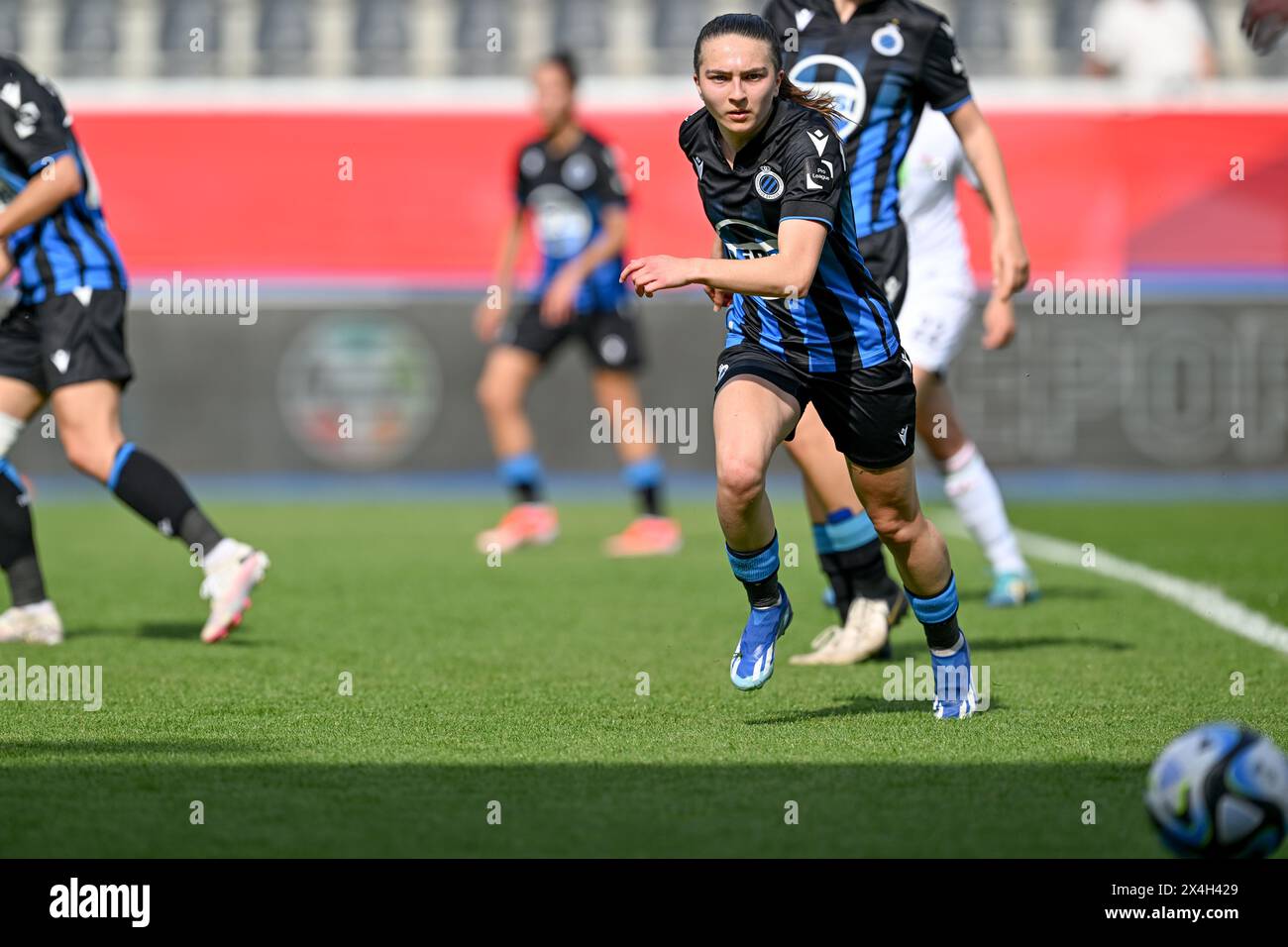 Leuven, Belgium. 01st May, 2024. Angel Kerkhove (13) of Club YLA