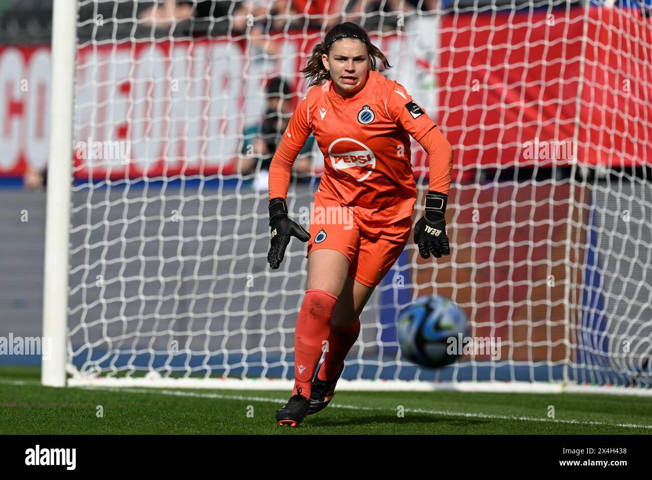 goalkeeper Jorijn Covent (87) of Club YLA pictured during a female