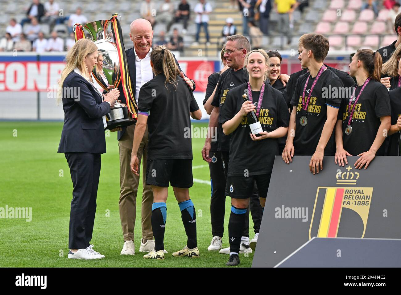 Leuven, Belgium. 01st May, 2024. chairman Pascale Van Damme and CEO ...