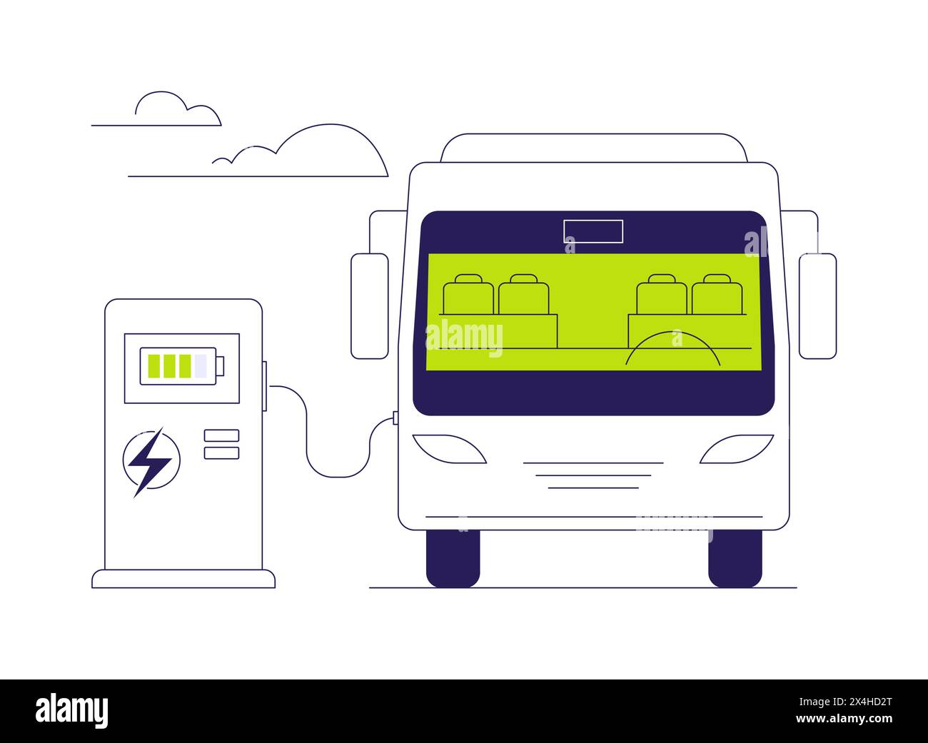 Electric bus abstract concept vector illustration Stock Vector Image ...