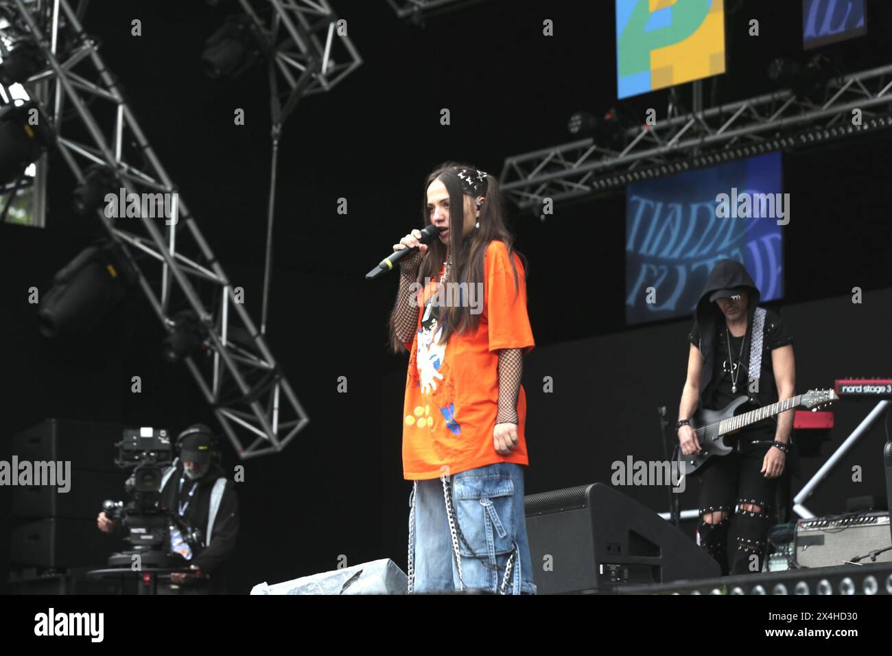 Rome, Lazio, Italy. 1st May, 2024. It was held at the Circus Maximus, the Concert of May 1, 2024, organized by CGIL, CISL, UIL in collaboration with iCompany, musical marathon that also hosts the Contest 1M NEXT 2024 with the afternoon dedicated to the Finalists. (Credit Image: © Daniela Franceschelli/Pacific Press via ZUMA Press Wire) EDITORIAL USAGE ONLY! Not for Commercial USAGE! Stock Photo