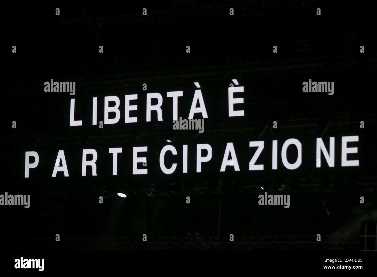 Rome, Lazio, Italy. 1st May, 2024. It was held at the Circus Maximus, the Concert of May 1, 2024, organized by CGIL, CISL, UIL in collaboration with iCompany, musical marathon that also hosts the Contest 1M NEXT 2024 with the afternoon dedicated to the Finalists. (Credit Image: © Daniela Franceschelli/Pacific Press via ZUMA Press Wire) EDITORIAL USAGE ONLY! Not for Commercial USAGE! Stock Photo