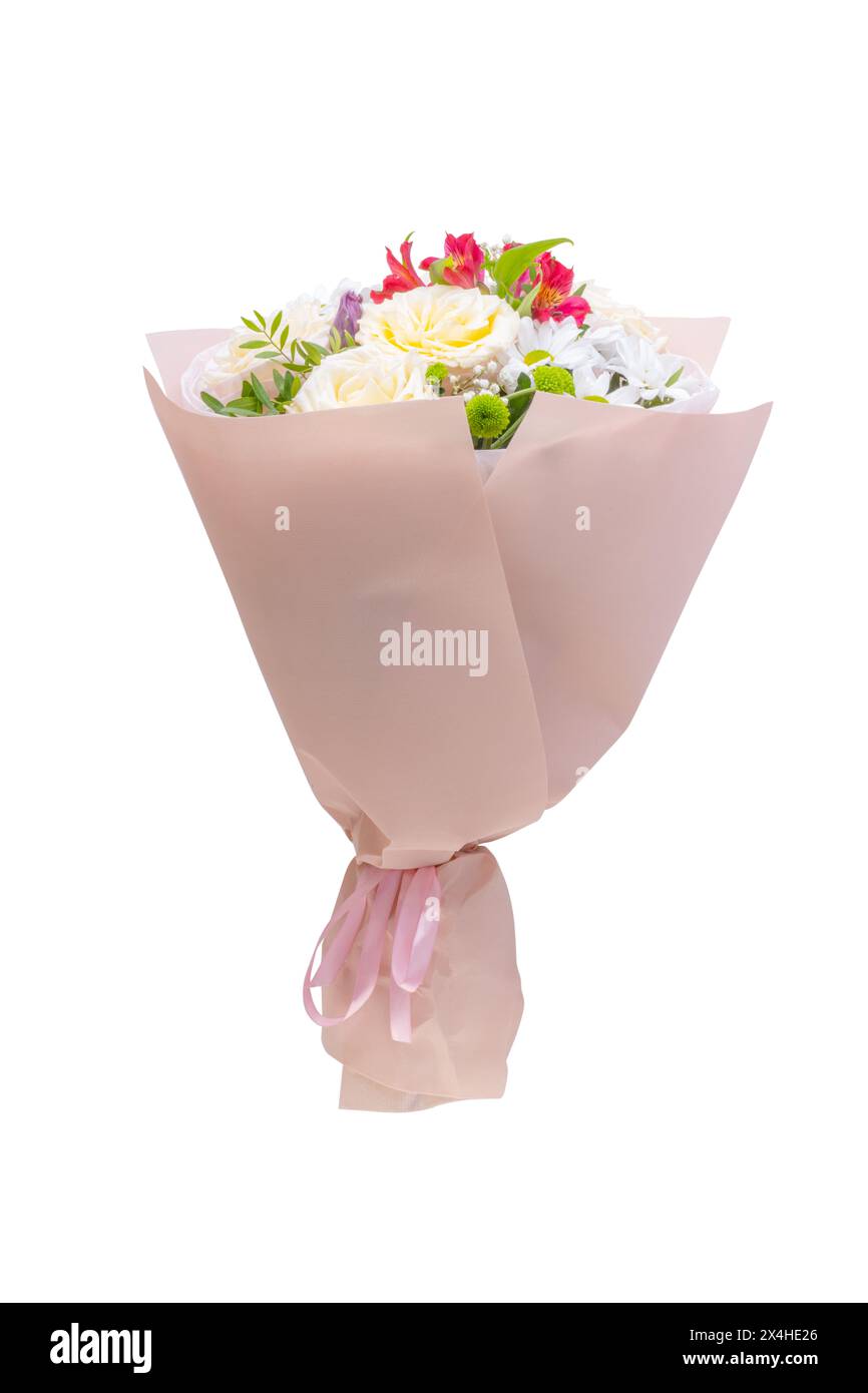 bouquet of flowers isolated on white background Stock Photo - Alamy