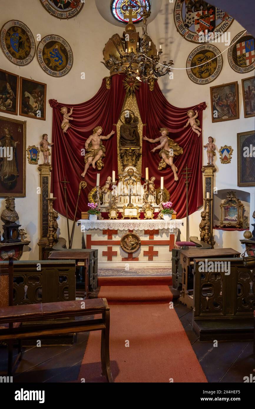 Chapel, Burg Meersburg, Old Casltle Germany Stock Photo