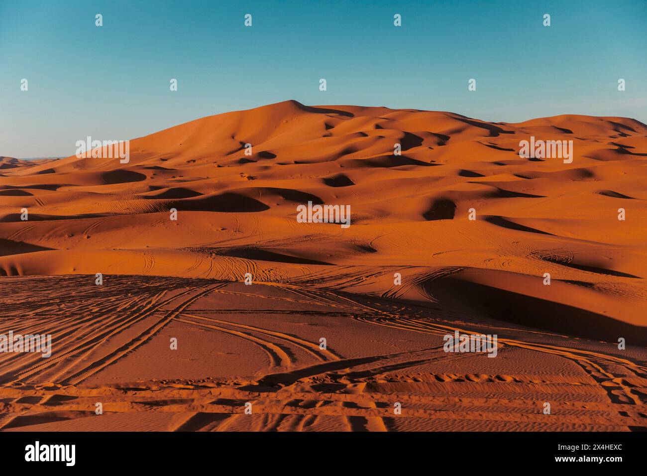 Sand dunes in the Sahara Desert, Merzouga, Morocco Stock Photo - Alamy
