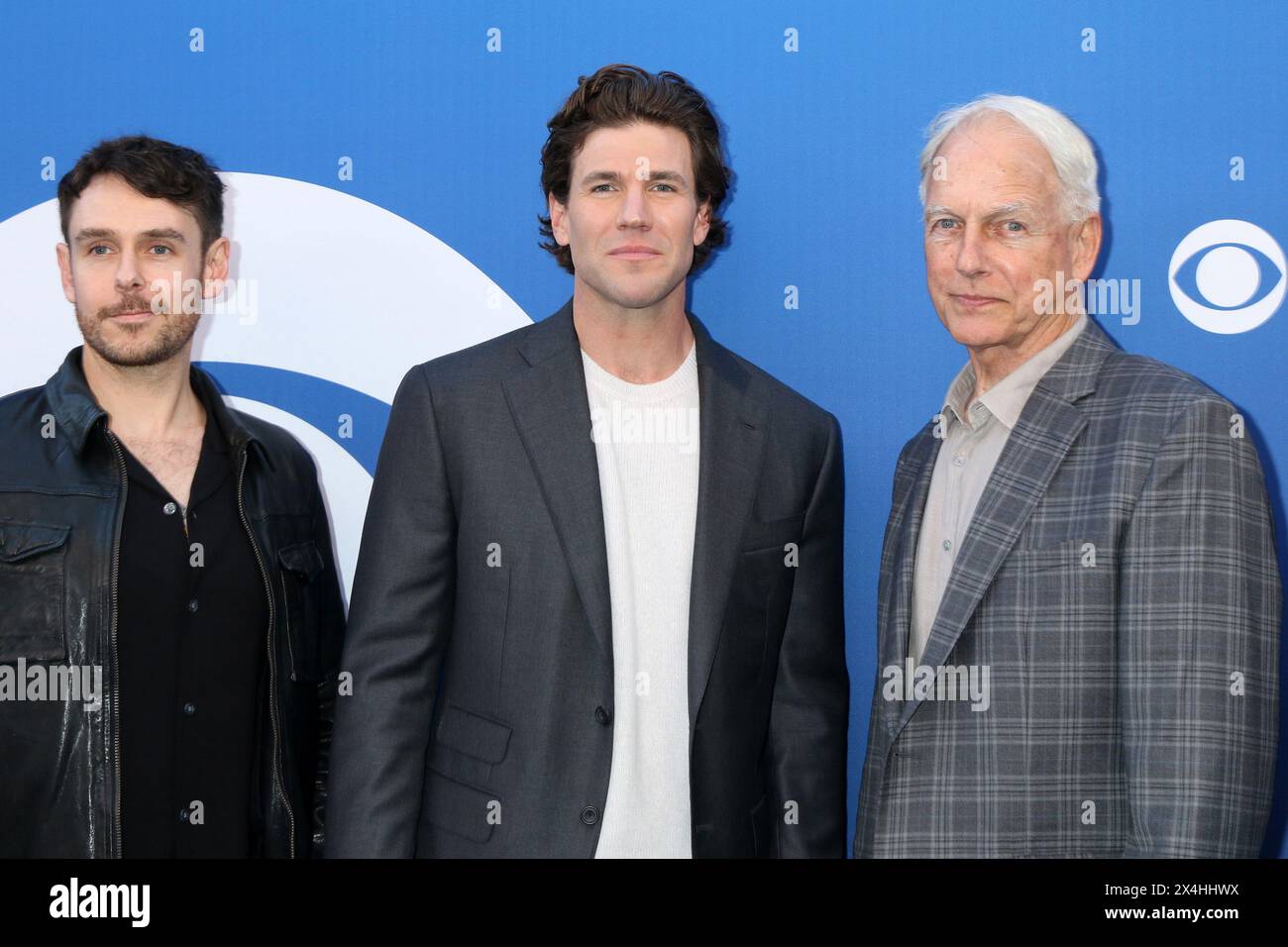 May 2, 2024, Los Angeles, Ca, USA: LOS ANGELES - MAY 2: Sean Harmon, Austin Stowell, Mark Harmon at the CBS Fall Preview Party at the Paramount Studios on May 2, 2024 in Los Angeles, CA (Credit Image: © Kay Blake/ZUMA Press Wire) EDITORIAL USAGE ONLY! Not for Commercial USAGE! Stock Photo