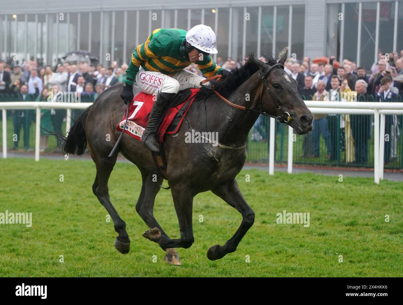 Its On The Line ridden by Derek O'Connor on the way to winning the Event Power Champion Hunters' Chase during day four of the Punchestown Festival at Punchestown Racecourse, County Kildare. Picture date: Friday May 3, 2024. Stock Photo