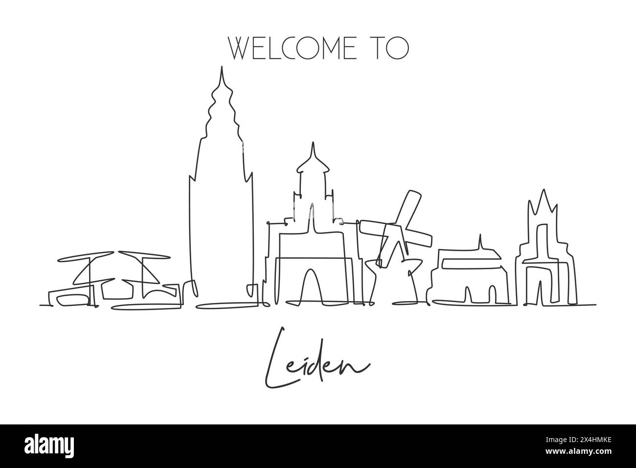 Downtown leiden Stock Vector Images Alamy