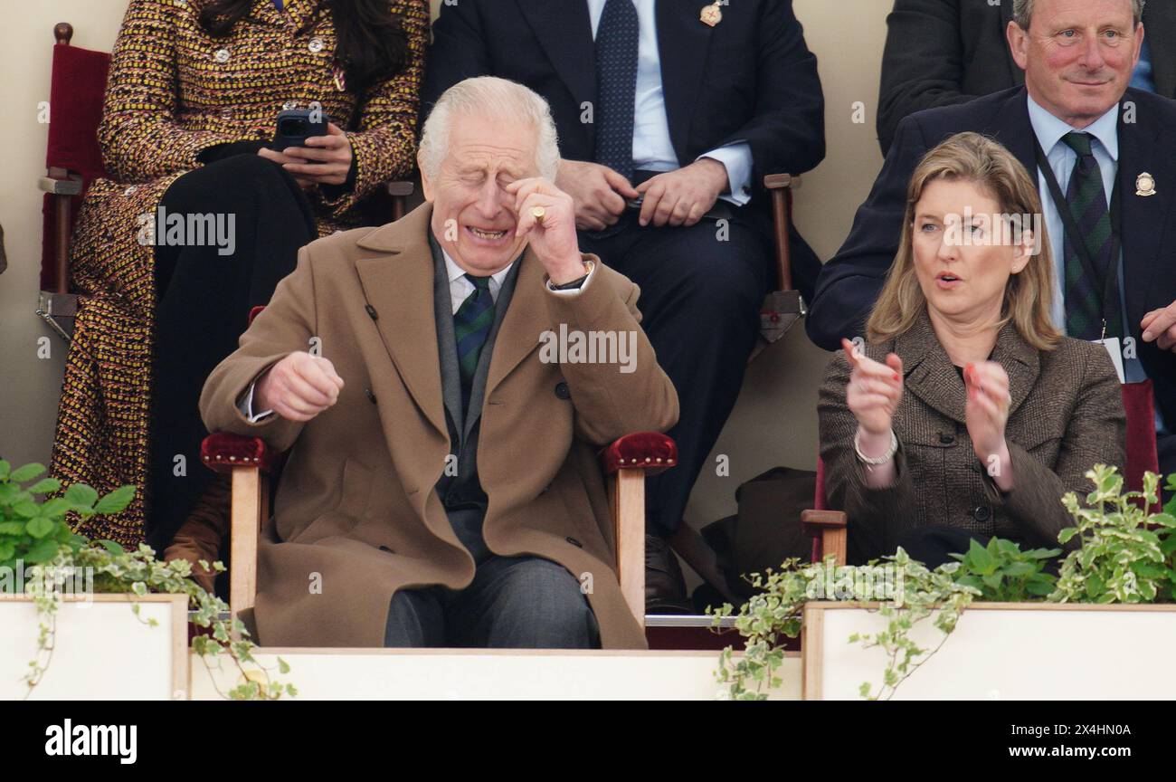 King Charles III at the Royal Windsor Horse Show in Windsor, Berkshire. Picture date: Friday May 3, 2024. Stock Photo