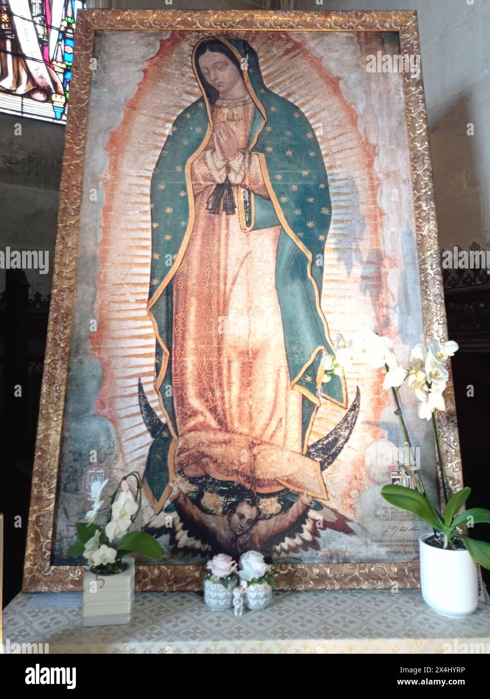 Image Pieuse Aquarellée Du XVIIIe – Sainte Rose De Lima – Origine France