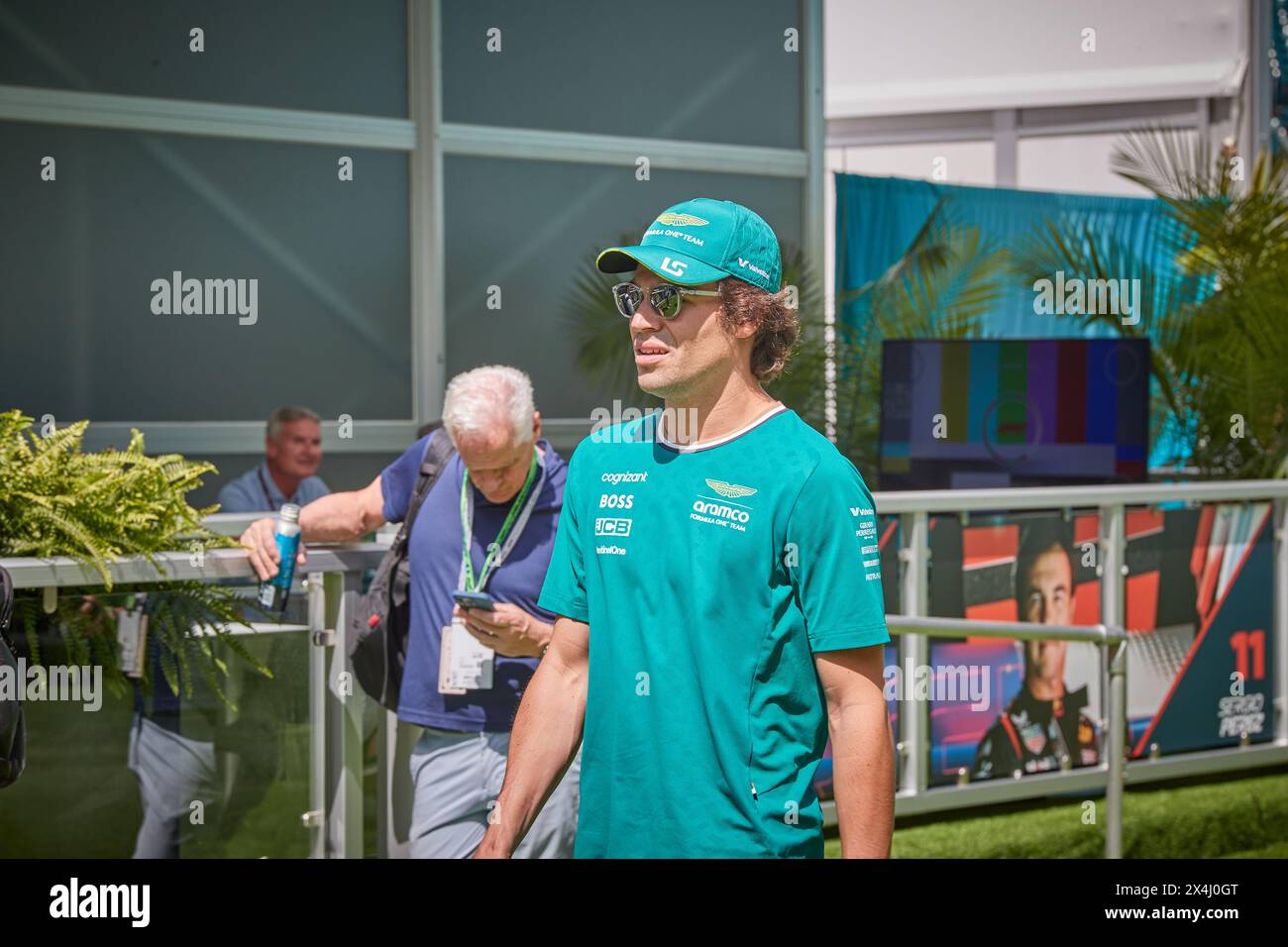 Miami Gardens, FL, USA. 3rd May 2023. 18 Lance Stroll (CAN) Aston Martin, F1 Grand Prix of Miami at Miami Autodrome in Miami Gardens, Florida, USA. Credit: Yaroslav Sabitov/YES Market Media/Alamy Live News. Stock Photo