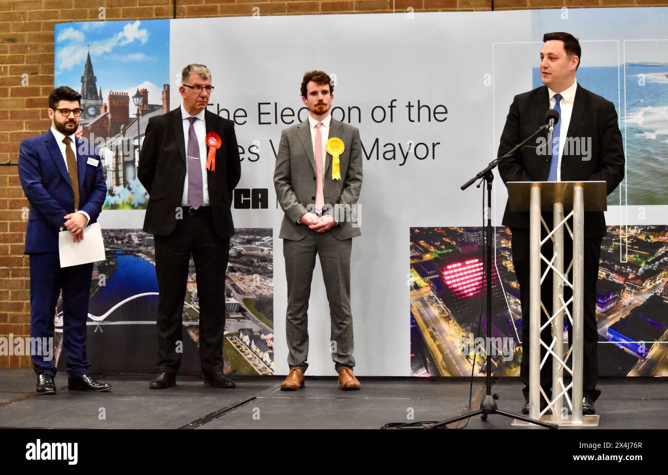 Benjamin R. Stockton Stockton-on-Tees, UK. 03 May 2024. Re-elected Tees Valley Mayor Ben ...
