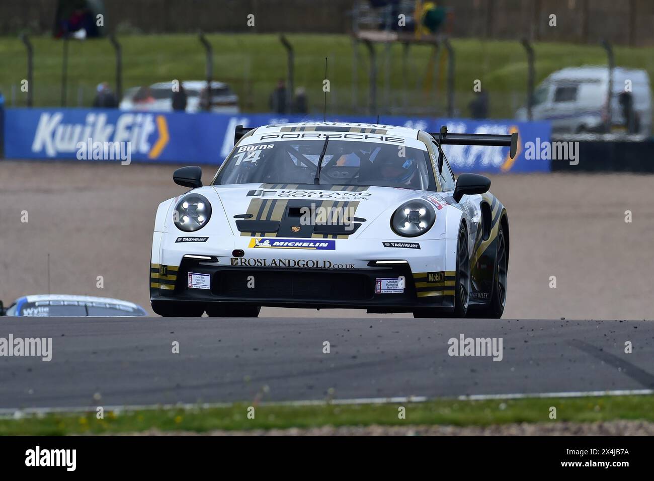 William Burns, Porsche 911 GT3 Cup, Rosland Gold by Century Motorsport, Porsche Carrera Cup Great Britain 2024, a single marque series with all driver Stock Photo