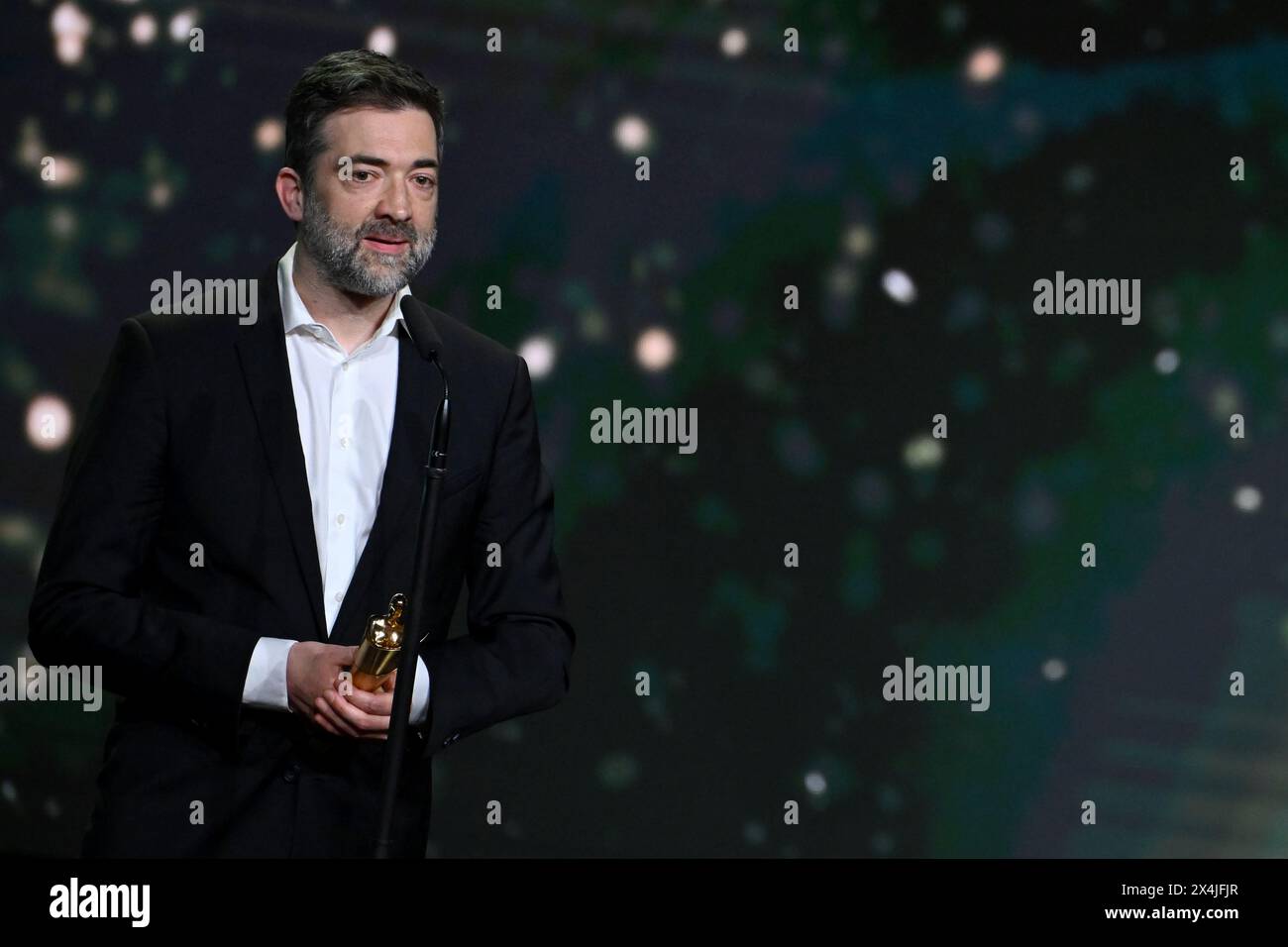 Berlin, Germany. 03rd May, 2024. Lorenz Dangel is delighted to receive ...