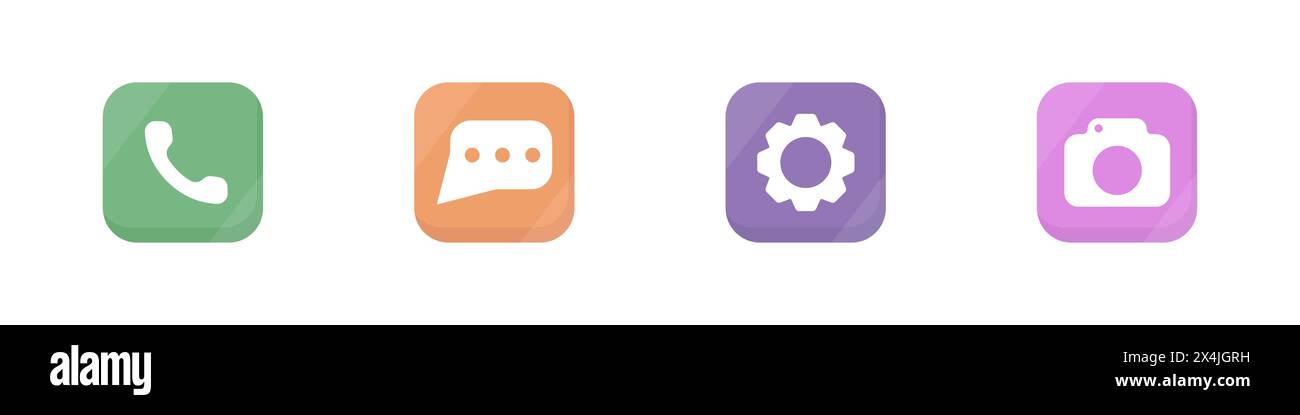 Settings icon. Logo of color web icons for the Internet, computer ...