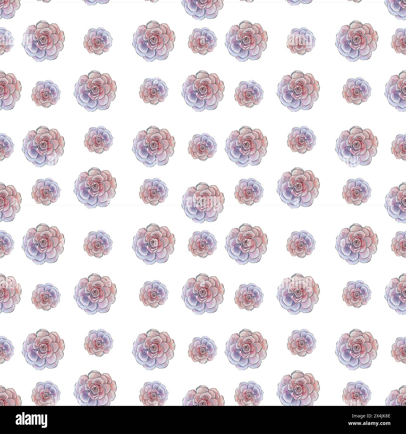 Seamless floral pattern with watercolor peonies flowers. Gentle design ...