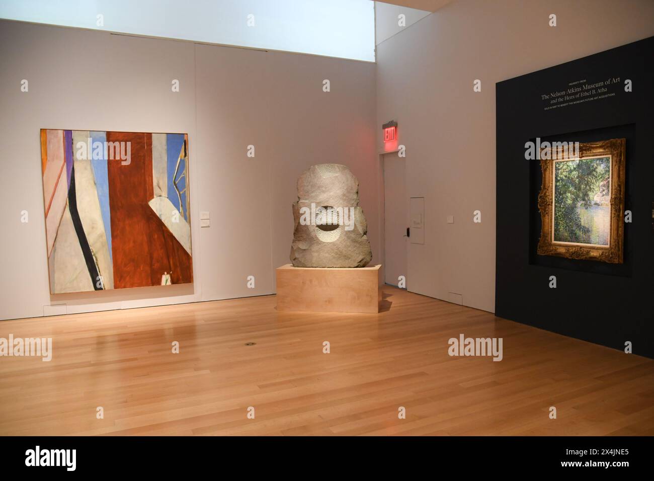 New York, USA. 03rd May, 2024. (Right) Moulin de Limetz by Claude Monet ...
