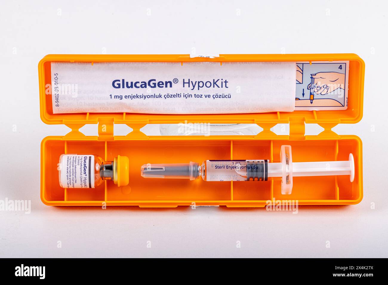 Istanbul Turkey 27 April 2024 glucagon syringe used for hypoglycemia
