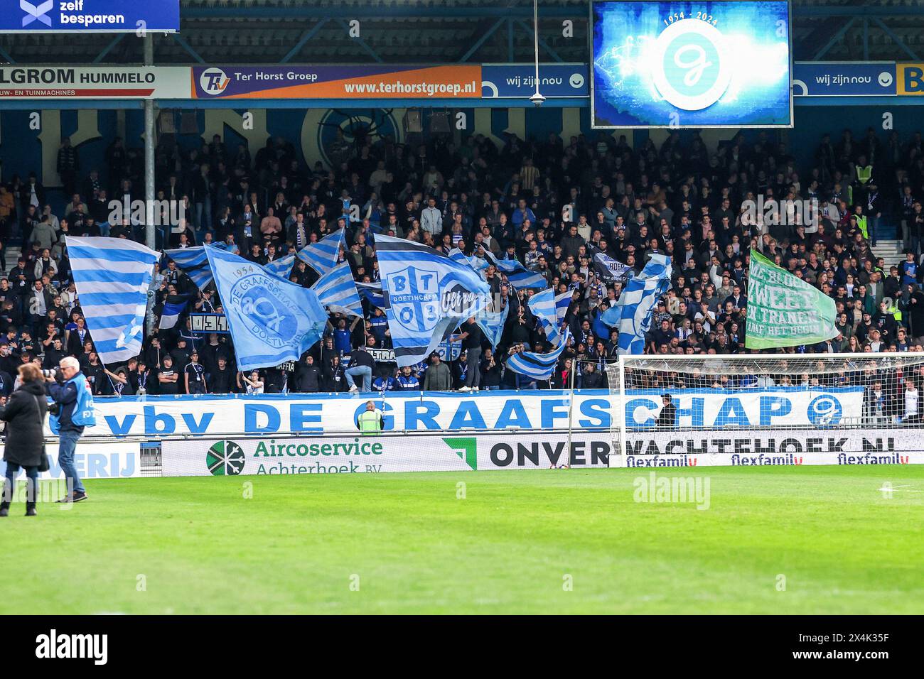 DOETINCHEM, NETHERLANDS - MAY 3: Graafschap flags BT03 during the Dutch ...