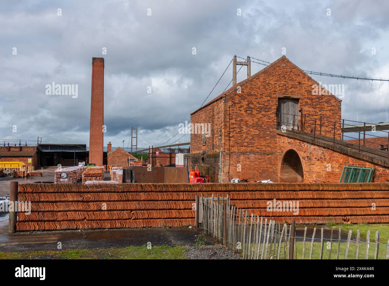 The Old Tile Works,William Blyth’s Tile Yard is one of the few remaining tile works in the UK still using traditional production methods. Blyth’s Tile Stock Photo