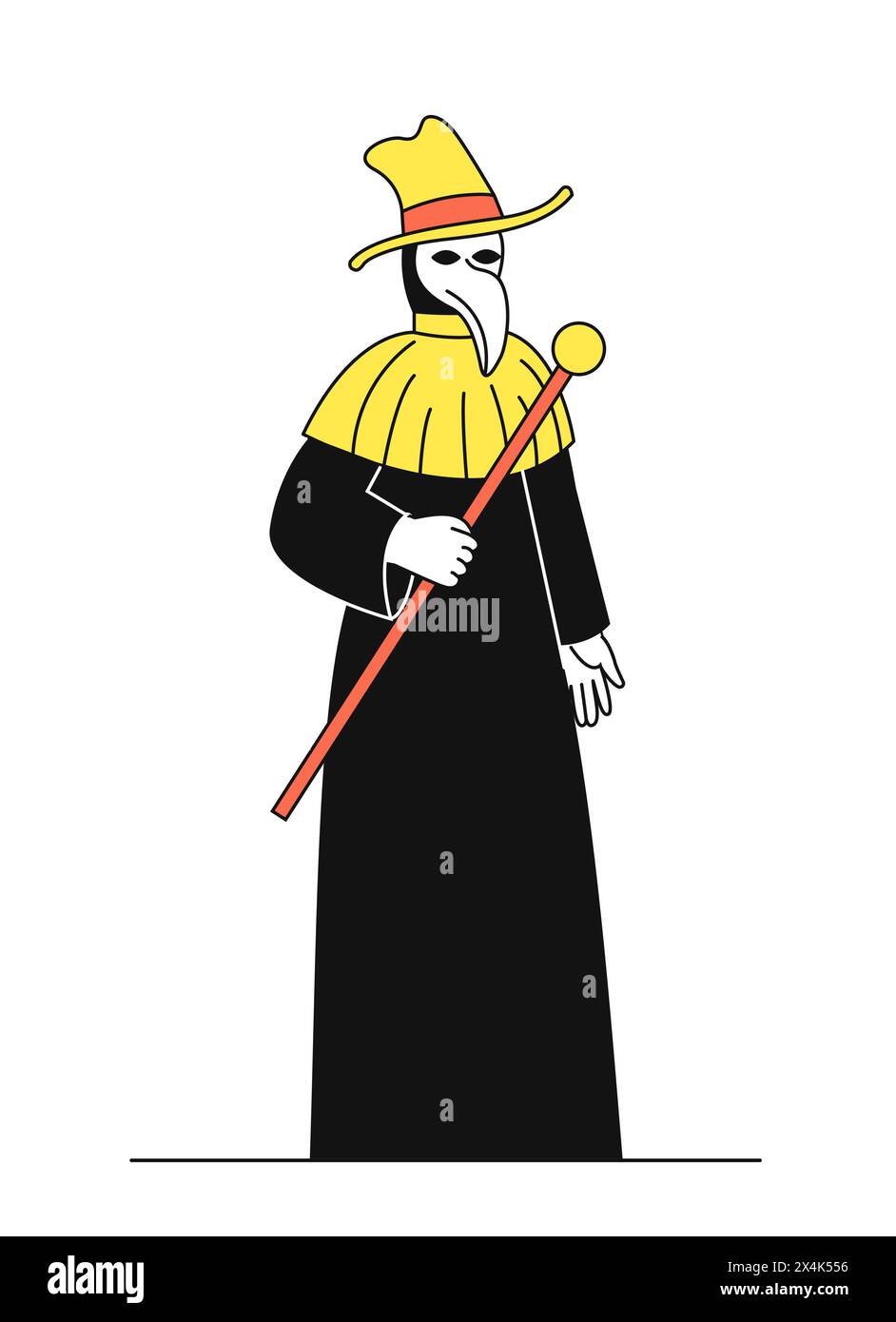 Ancient masquerade character vector simple Stock Vector