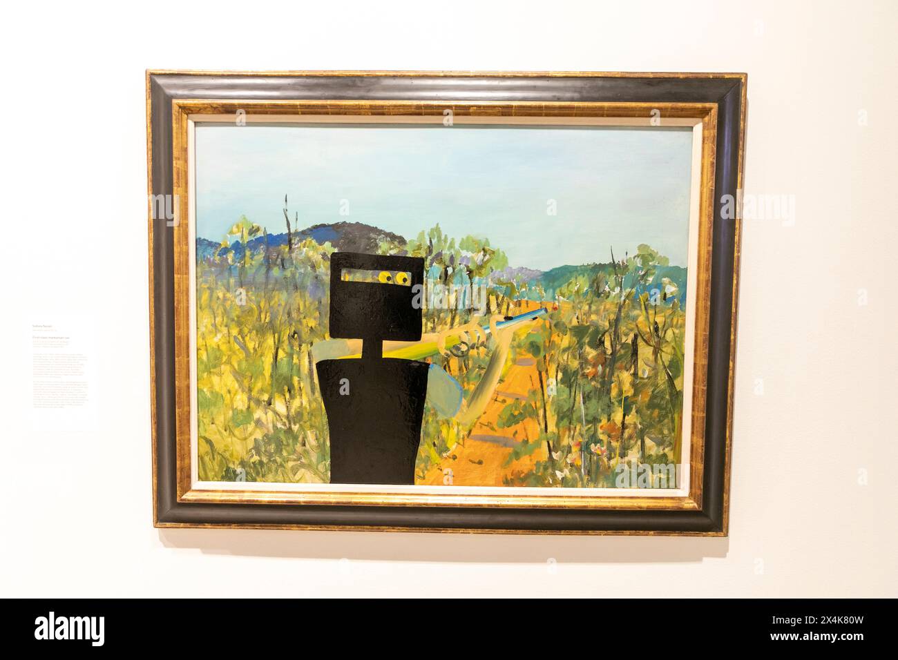 Sidney Nolan the First Class Marksman painting featuring Ned Kelly, The Art Gallery of New South Wales,Sydney,Australia Stock Photo