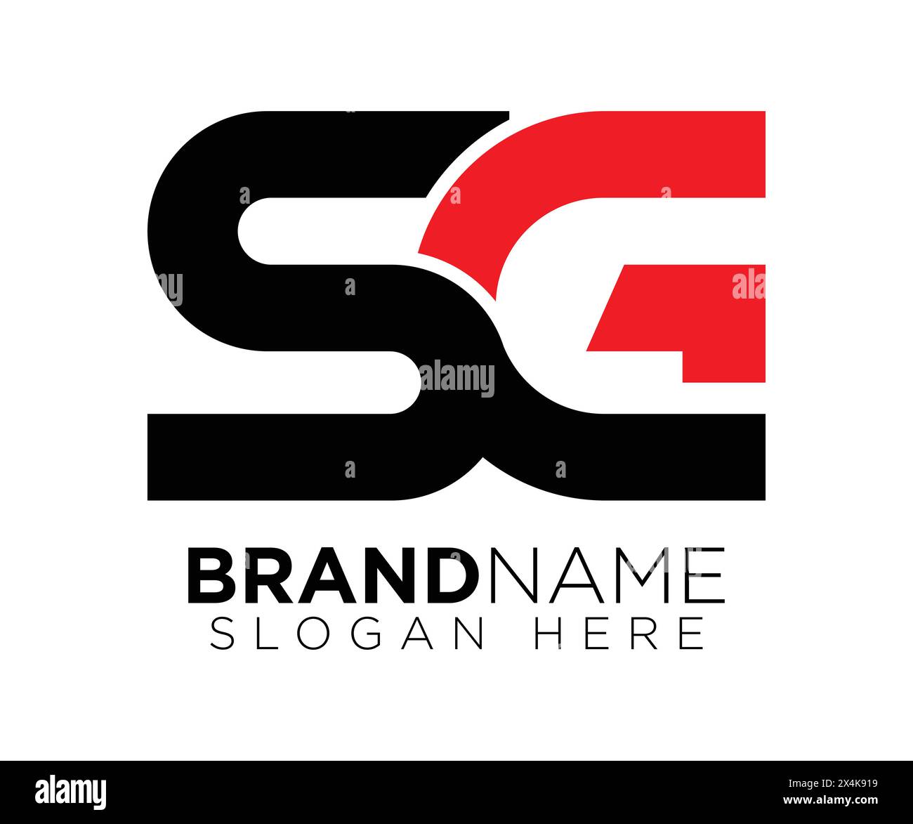 S G Logo Design Vector Template Stock Vector Image Art Alamy