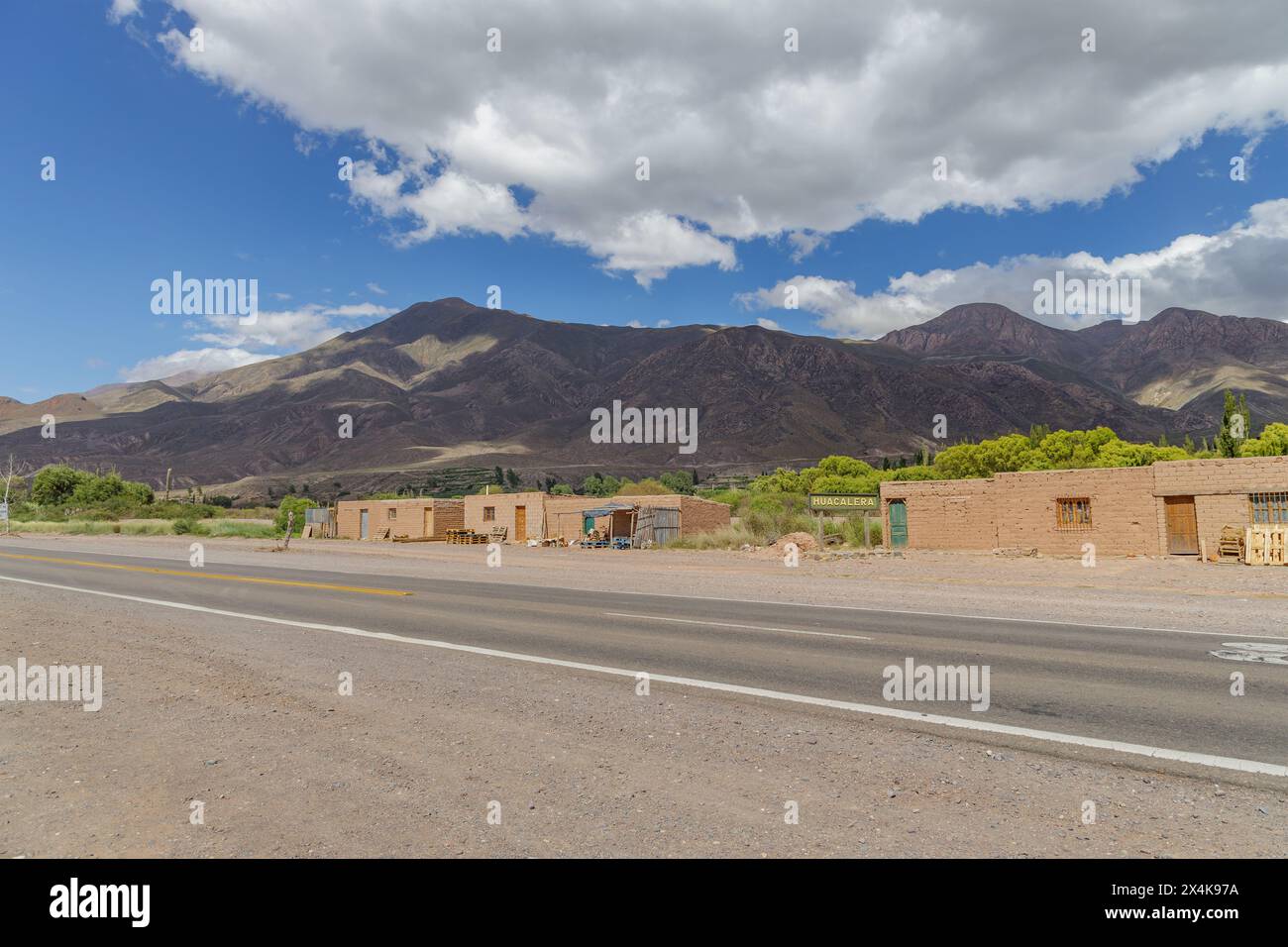 Panoramic view of Huacalera in the province of Jujuy, Argentina. Stock Photo