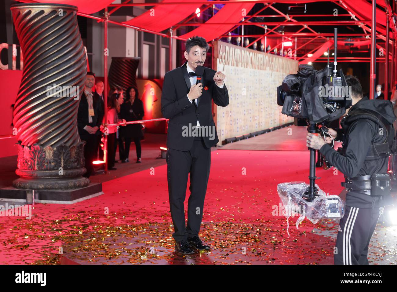 Rome, Italy May 3, 2024 Protagonists of the red carpet of the 2024