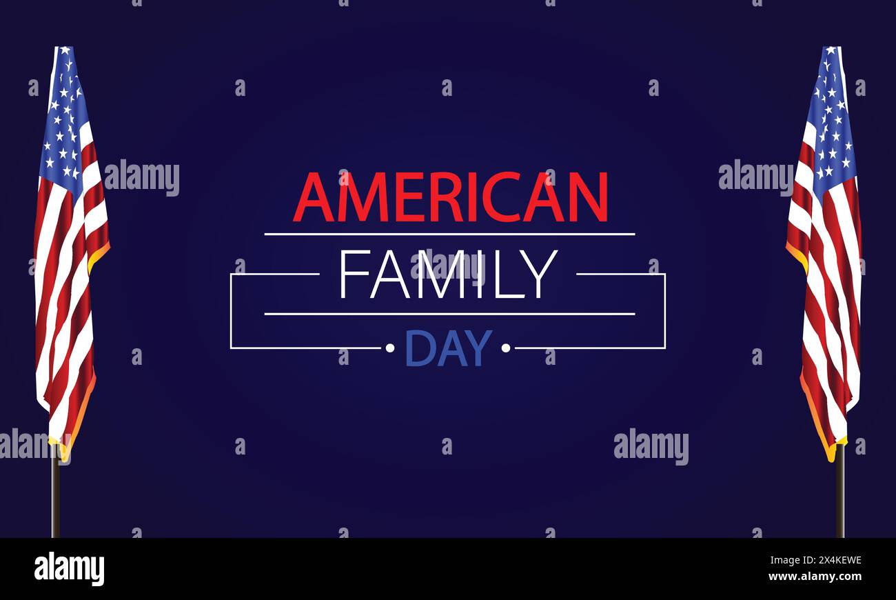 Celebrating American Family Day A Visual Tribute Stock Vector