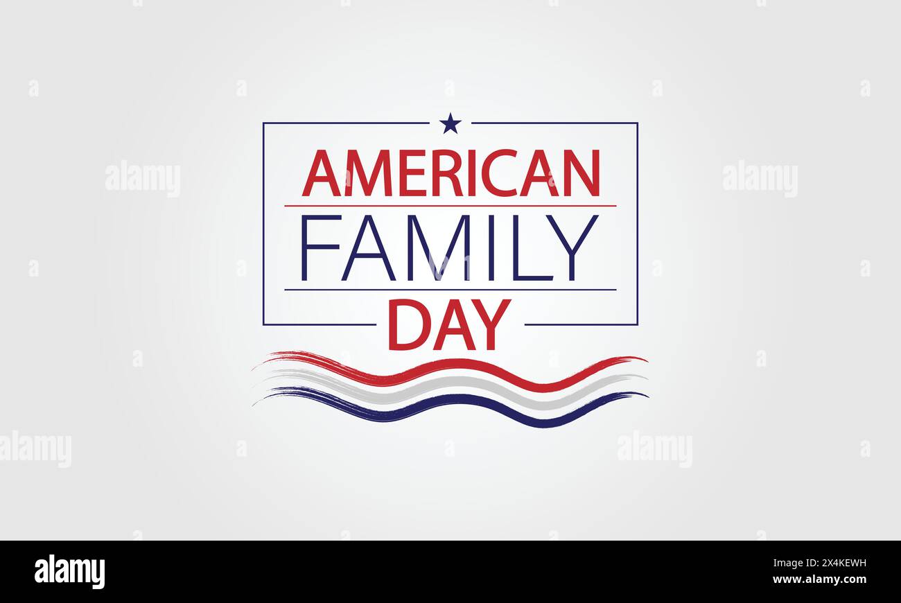 Celebrating American Family Day A Visual Tribute Stock Vector