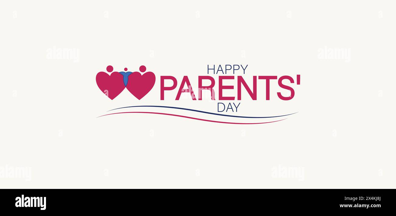 Beautifully Illustrated Tribute to Parents' Day Stock Vector