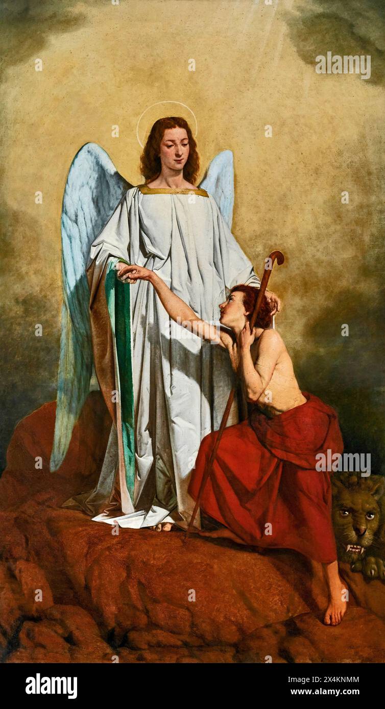 Holyart Quadro Su Tela Pittorica Angelo Custode Con Lanterna – 40x30 Cm, Stampa Artistica Su Tela, Senza Cornice, Ideale Per Arredo Sacro E Regalo Religioso